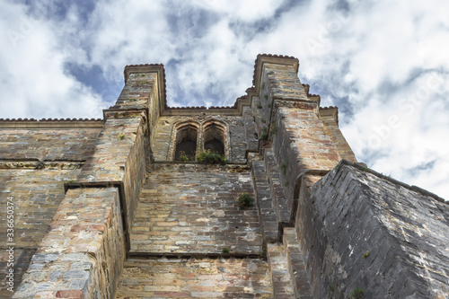 Church of St. Mary. Ancient cathedral in Castro Urdiales. Magnificent structure. Spanish religious places. Camino de Santiago. Santiago de Compostela. Pilgrim's Way. Traveling in Spain.
