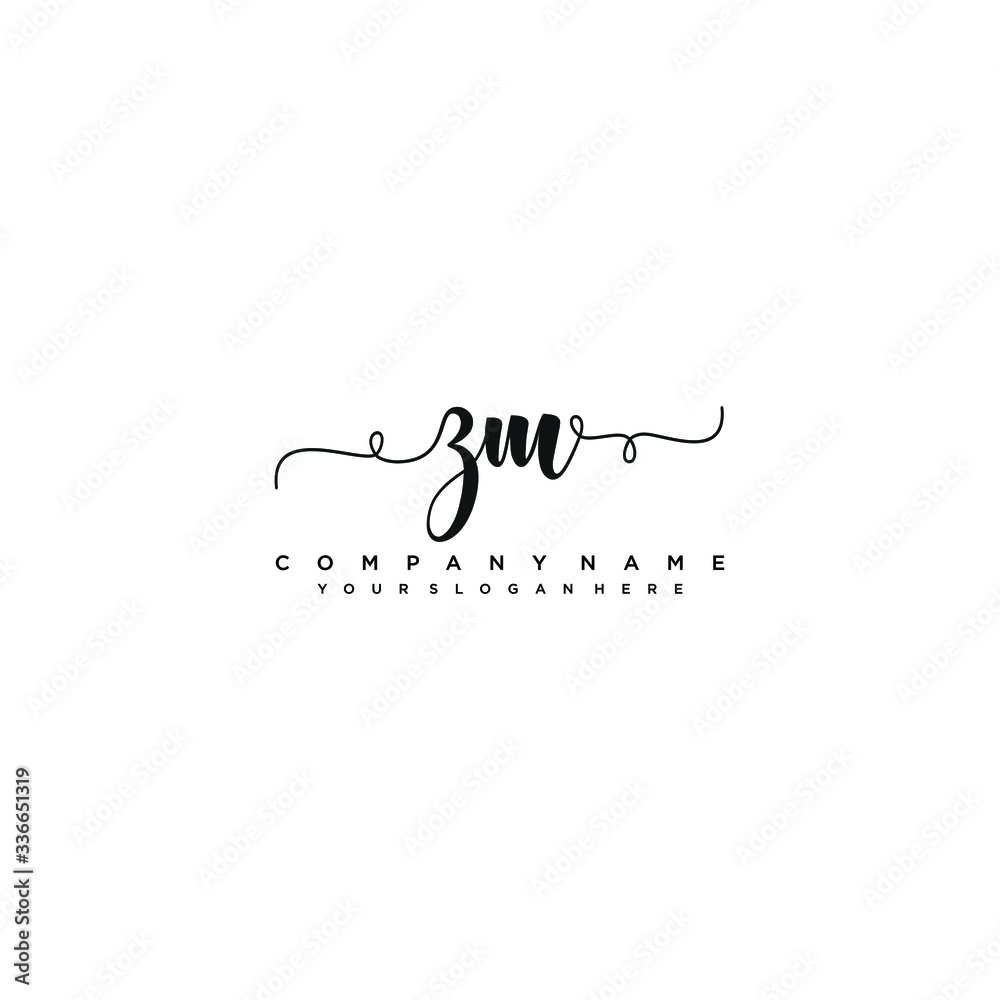 ZM initial Handwriting logo vector template ZM initial Handwriting logo vector template