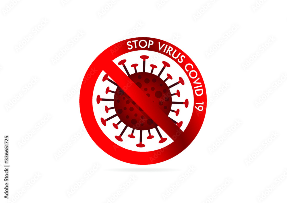 Stop spreading COVID-19 on a white background. Stop spreading COVID-19 on a white background.