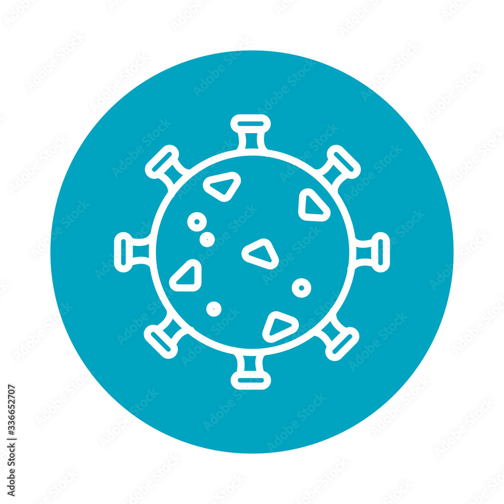 covid19 symbol icon, block style covid19 symbol icon, block style