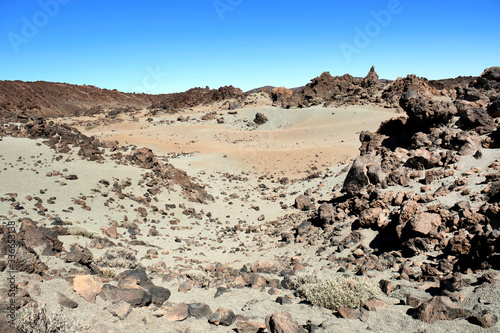 Espagne, Tenerife, Siete de Canada, étendue désertique dans la Parc national du El Teide