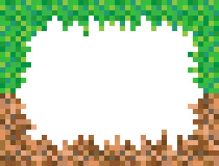 Rollo Minecraft Pixel-Mosaik aus Gras und Erde  © Veaceslav