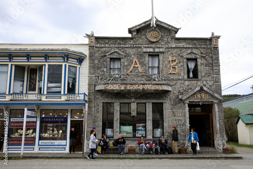 Skagway, Alaska / USA - August 12, 2019: Skagway town , Skagway, Alaska, USA