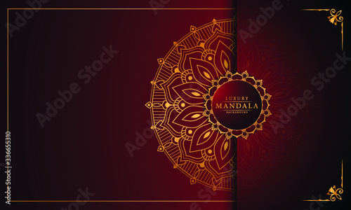 Luxury mandala background with arabesque pattern arabic islamic east style for Wedding card, book cover.

