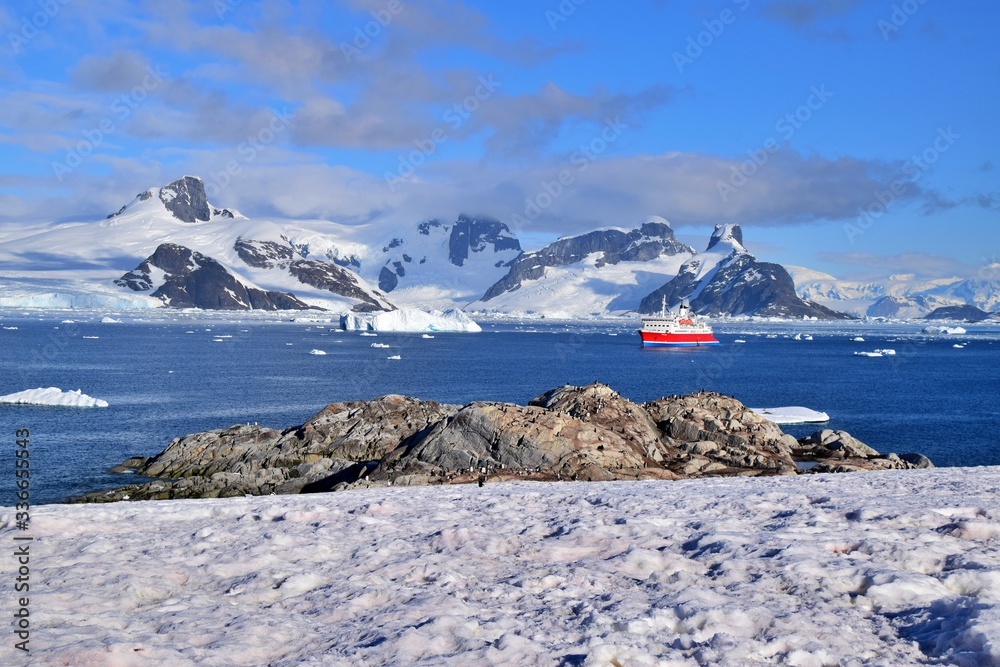 Expedition Boat , Petermann Island , Antarctica 