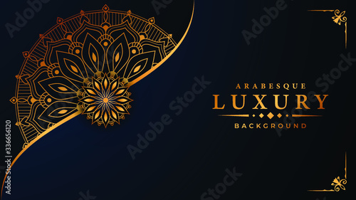 Luxury mandala background with arabesque pattern arabic islamic east style for Wedding card, book cover. 
