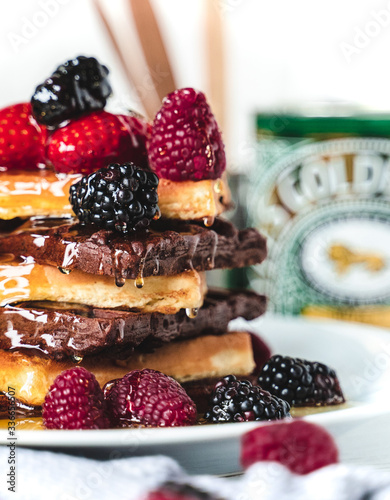Waffles and Golden Syrup