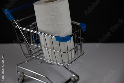 shopping cart in a supermarket