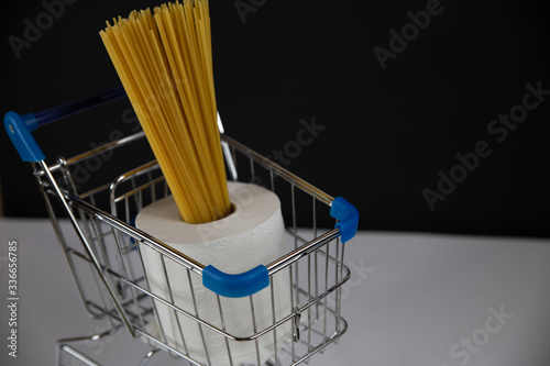 shopping cart in the supermarket