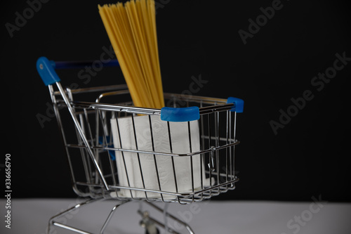 shopping carts in a supermarket