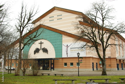 OBERAMMERGAU,Germany,the famous Passion Play theatre of the town photo