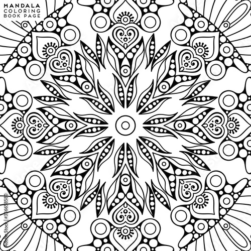 Mandala Coloring Illustration