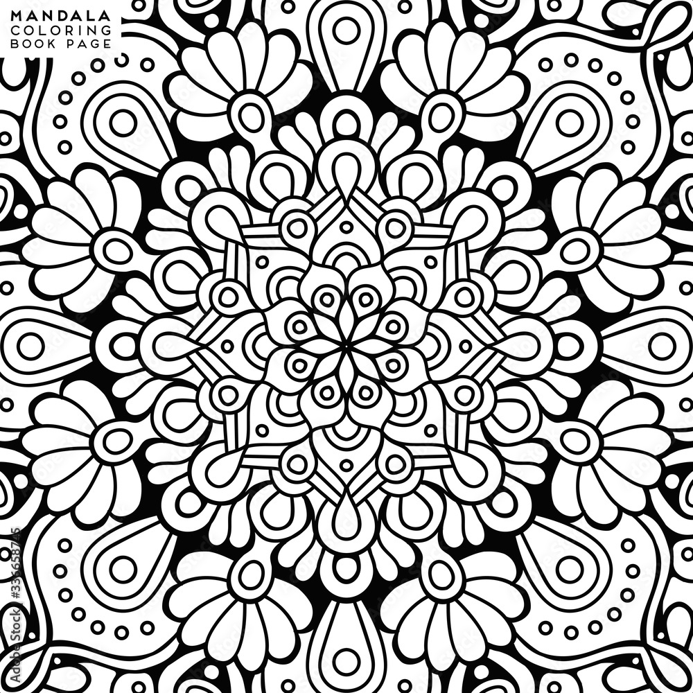 Mandala Coloring Illustration Mandala Coloring Illustration