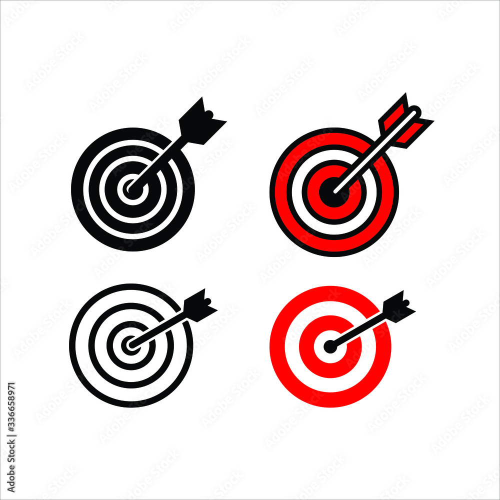 Target icon in a trendy flat style. Destination symbol for your website design, logo, application. Vector illustration, EPS 10. Target icon in a trendy flat style. Destination symbol for your website design, logo, application. Vector illustration, EPS 10.