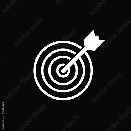 Target icon in a trendy flat style. Destination symbol for your website design, logo, application. Vector illustration, EPS 10.