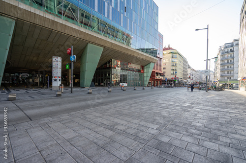 Empty streets of Vienna city center