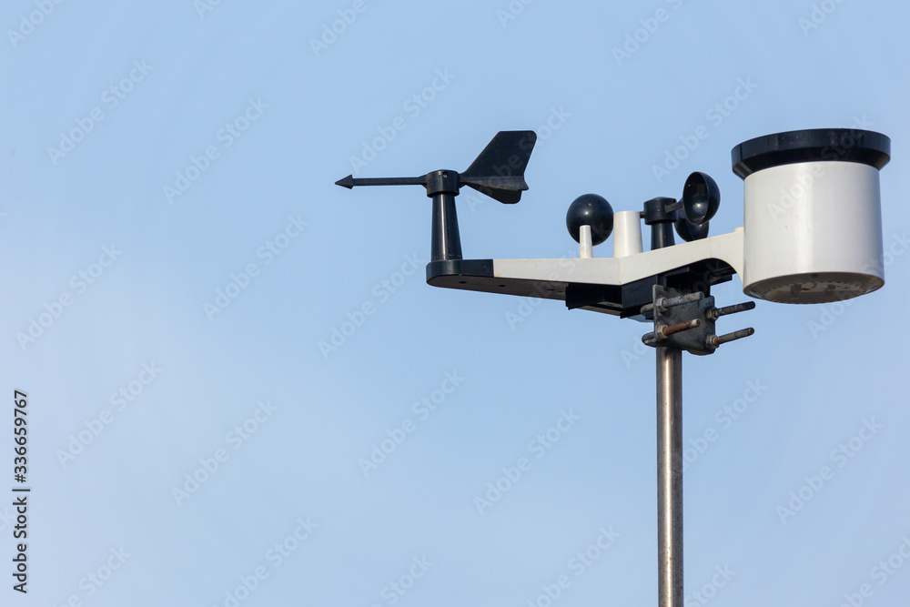 Automatic coastal weather station with copy space. Automatic coastal weather station with copy space.