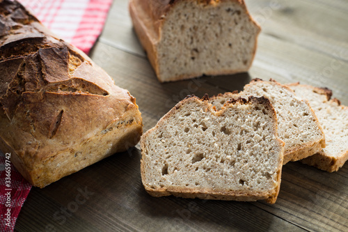Tasty homemade bread. Sourdough bread.
