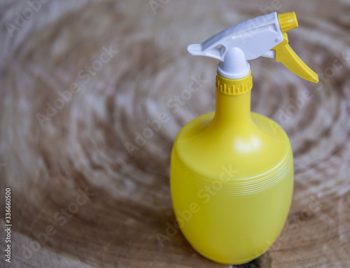 Plastic sprayer for antiseptics, antimicrobial mixtures and cleaning fluids