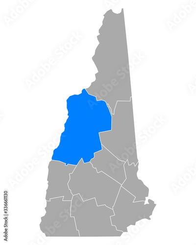 Karte von Grafton in New Hampshire photo