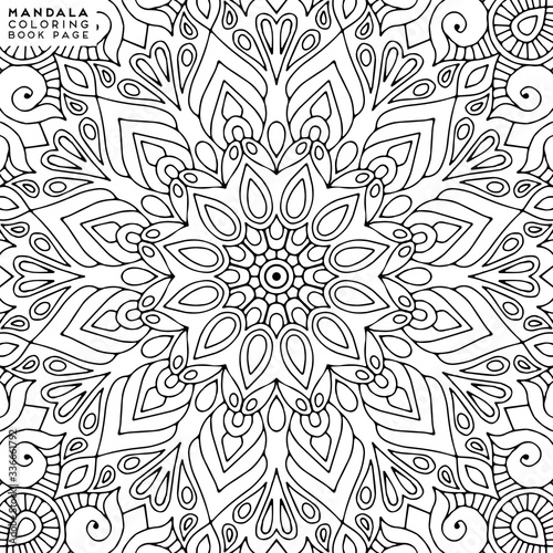 Mandala Coloring Illustration