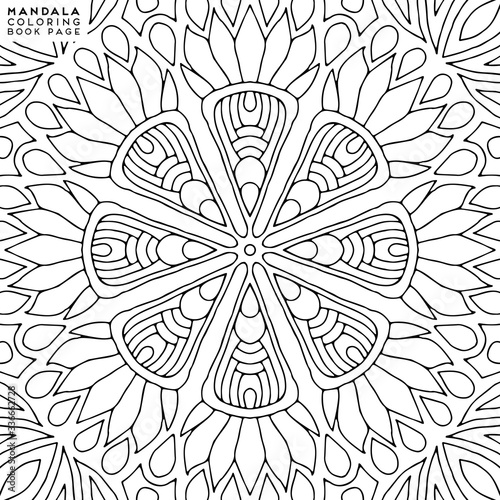 Mandala Coloring Illustration
