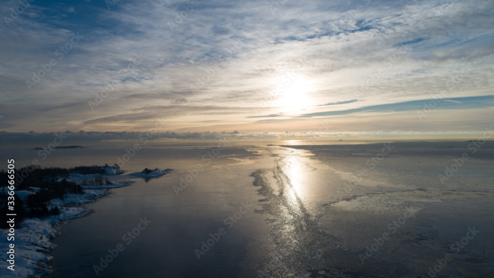 Winter view of Finland.