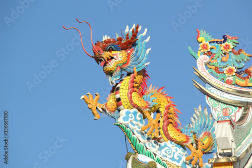 Dragon on the roof of a shrine. © AlexPhototest