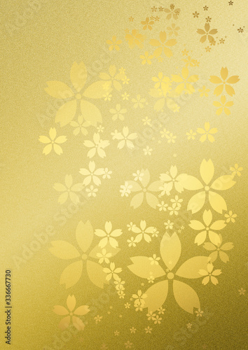 金色の桜の花背景