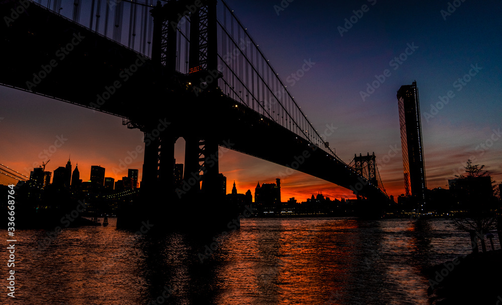 Manhattan Bridge sunset 