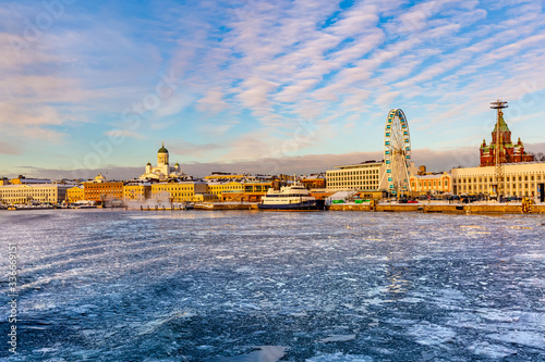 Helsinki cityscape in winter, Finland
