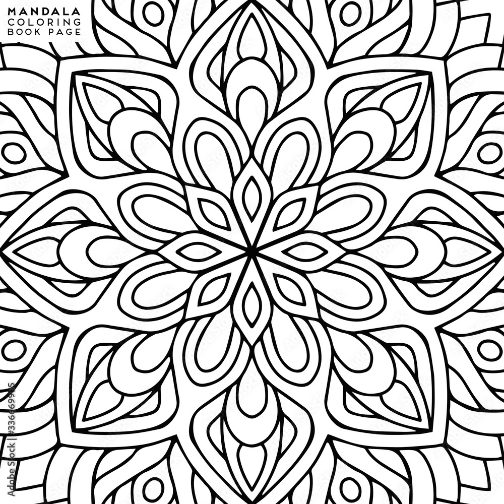 Mandala Coloring Illustration