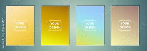 Set of Vector EPS 10 illustration Gradient Background Texture. Template for design, banner, flyer, business card, poster, wallpaper, brochure, smartphone screen, mobile app.