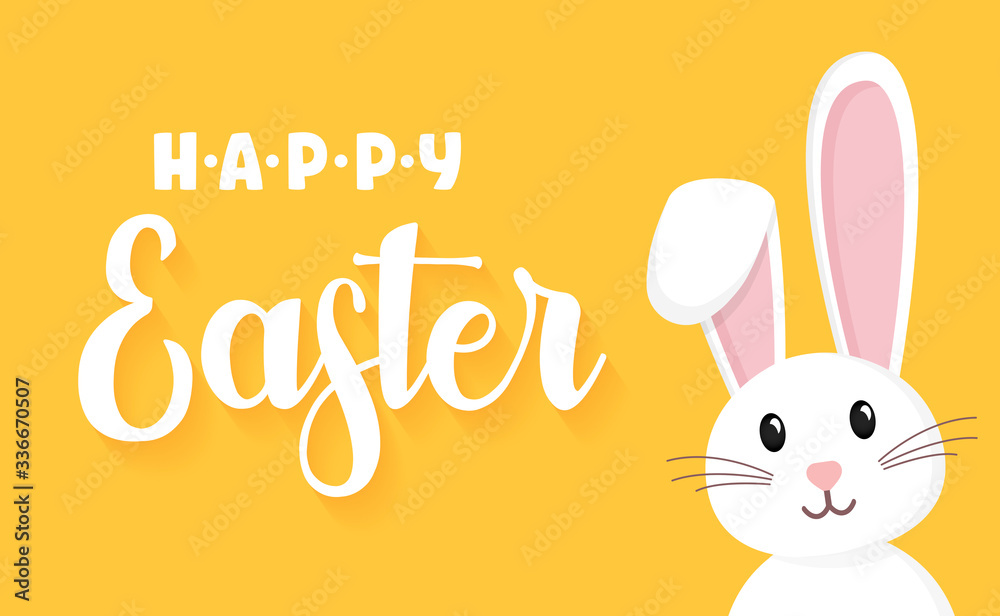 Fototapeta premium Easter rabbit, easter Bunny. Vector illustration.