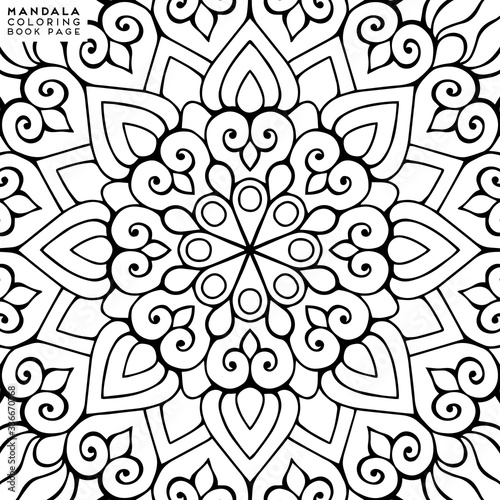 Mandala Coloring Illustration