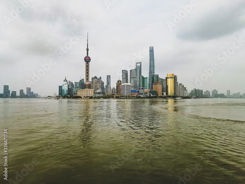 The bund and the skyline in Shanghai