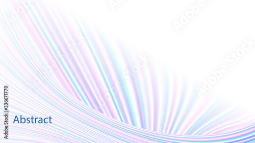 abstract rainbow magic fluid foil  line wave and copy space Vector