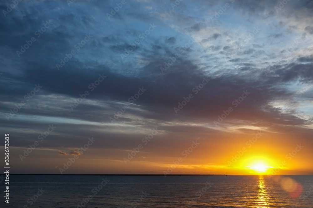 Sunset at Vesteys Beach in Darwin, Northern Territory, Australia.