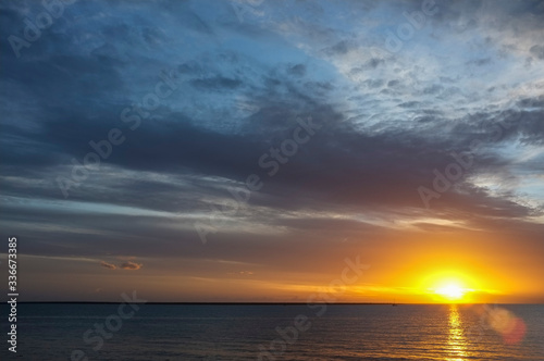 Sunset at Vesteys Beach in Darwin, Northern Territory, Australia.