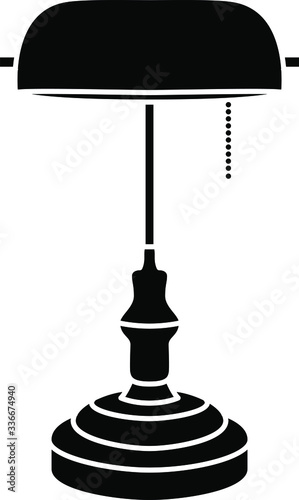 An illustration icon of a Bankers Desk Lamp