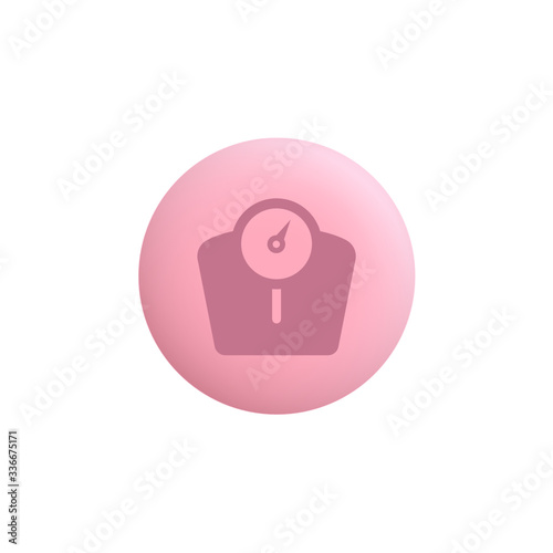 Weight Scale -  Modern App Button