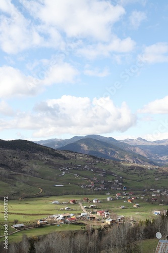 Flowers of the cherry blossoms on a spring day.savsat/artvin