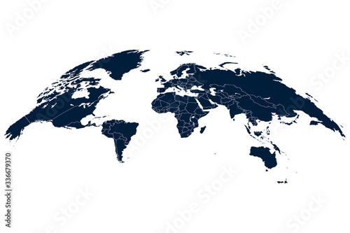 World map. 3D globe world map. Vector Illustration
