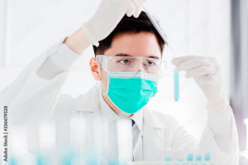 scientist in the laboratory working at lab with test tubes scientist in the laboratory working at lab with test tubes