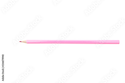 pink pencil isolated on white
