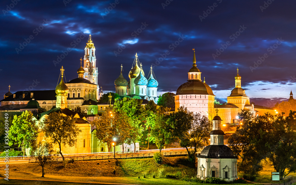 The Trinity Lavra of St. Sergius in Sergiyev Posad. UNESCO world heritage near Moscow in Russia