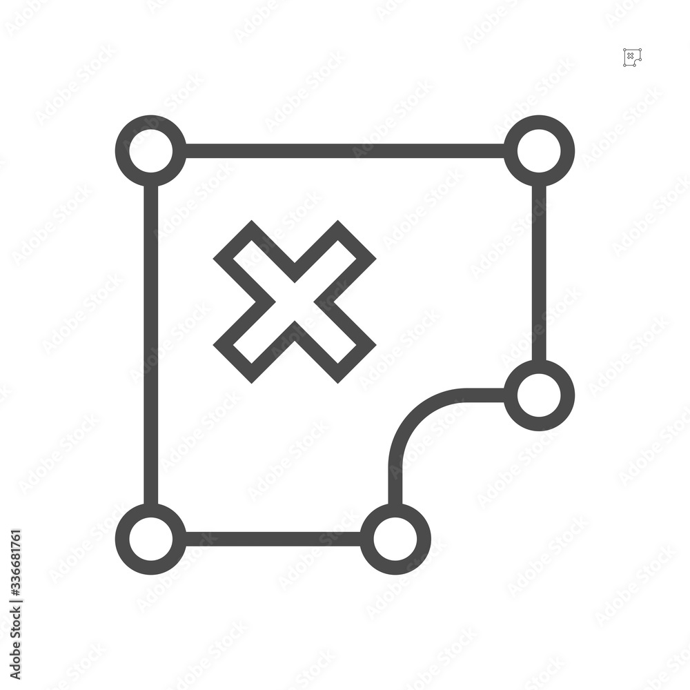 Land bad shape area vector icon design, 64x64 pixel perfect and editable stroke. Land bad shape area vector icon design, 64x64 pixel perfect and editable stroke.