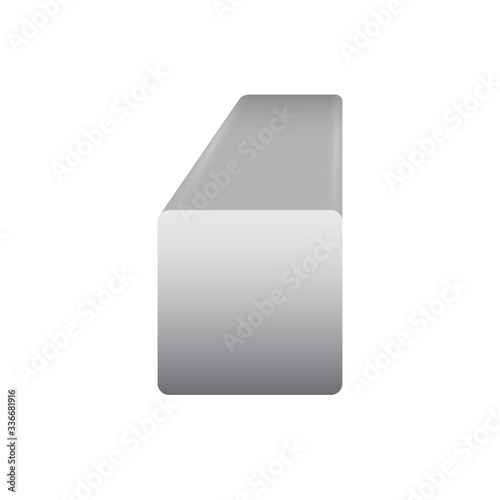 Metal or steel rod bar vector icon. Square cross section shape. That alloy of iron from steel production industry and metallurgy. For sawing, turning, milling, drilling and grinding to product.