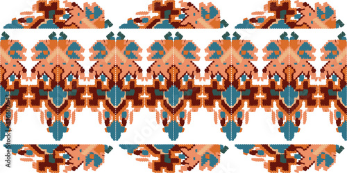 Drapery curves pagan tripe seamless pattern. Indian old surface background. Vector ornament