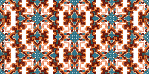 Drapery curves pagan tripe seamless pattern. Indian old surface background. Vector